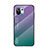 Silicone Frame Mirror Rainbow Gradient Case Cover H02 for Xiaomi Mi 11 5G Purple