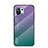 Silicone Frame Mirror Rainbow Gradient Case Cover H02 for Xiaomi Mi 11 Lite 5G NE Purple