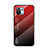 Silicone Frame Mirror Rainbow Gradient Case Cover H02 for Xiaomi Mi 11 Lite 5G NE Red