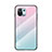 Silicone Frame Mirror Rainbow Gradient Case Cover H02 for Xiaomi Mi 11 Lite 5G Pink