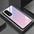 Silicone Frame Mirror Rainbow Gradient Case Cover JM1 for Huawei Honor 80 Pro 5G Clove Purple