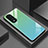 Silicone Frame Mirror Rainbow Gradient Case Cover JM1 for Huawei Honor 80 Pro 5G Green