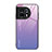 Silicone Frame Mirror Rainbow Gradient Case Cover JM1 for OnePlus 11 5G Clove Purple