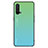 Silicone Frame Mirror Rainbow Gradient Case Cover JM1 for OnePlus Nord CE 5G Green