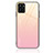 Silicone Frame Mirror Rainbow Gradient Case Cover JM1 for Realme C33 Pink