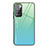 Silicone Frame Mirror Rainbow Gradient Case Cover JM1 for Xiaomi Redmi 10 4G Mint Blue