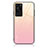 Silicone Frame Mirror Rainbow Gradient Case Cover JM2 for Huawei P60 Pink