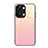 Silicone Frame Mirror Rainbow Gradient Case Cover JM2 for OnePlus Ace 2V 5G Pink