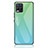 Silicone Frame Mirror Rainbow Gradient Case Cover JM2 for Realme 8 4G Green