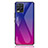 Silicone Frame Mirror Rainbow Gradient Case Cover JM2 for Realme 8 4G Purple