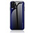 Silicone Frame Mirror Rainbow Gradient Case Cover JM2 for Realme C33 Navy Blue