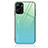 Silicone Frame Mirror Rainbow Gradient Case Cover JM2 for Realme V20 5G Green