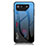 Silicone Frame Mirror Rainbow Gradient Case Cover LS1 for Asus ROG Phone 7 Blue