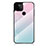 Silicone Frame Mirror Rainbow Gradient Case Cover LS1 for Google Pixel 5a 5G Cyan