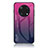 Silicone Frame Mirror Rainbow Gradient Case Cover LS1 for Huawei Enjoy 50 Pro Hot Pink