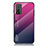 Silicone Frame Mirror Rainbow Gradient Case Cover LS1 for Huawei Honor 10X Lite Hot Pink