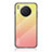 Silicone Frame Mirror Rainbow Gradient Case Cover LS1 for Huawei Honor 50 Lite Yellow