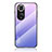 Silicone Frame Mirror Rainbow Gradient Case Cover LS1 for Huawei Honor 50 Pro 5G Clove Purple