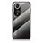 Silicone Frame Mirror Rainbow Gradient Case Cover LS1 for Huawei Honor 50 Pro 5G Dark Gray