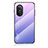 Silicone Frame Mirror Rainbow Gradient Case Cover LS1 for Huawei Honor 50 SE 5G Clove Purple