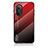 Silicone Frame Mirror Rainbow Gradient Case Cover LS1 for Huawei Honor 50 SE 5G Red