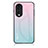 Silicone Frame Mirror Rainbow Gradient Case Cover LS1 for Huawei Honor 70 5G