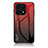 Silicone Frame Mirror Rainbow Gradient Case Cover LS1 for Huawei Honor 70 Lite 5G Red