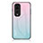 Silicone Frame Mirror Rainbow Gradient Case Cover LS1 for Huawei Honor 70 Pro 5G