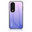 Silicone Frame Mirror Rainbow Gradient Case Cover LS1 for Huawei Honor 80 5G Clove Purple