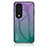 Silicone Frame Mirror Rainbow Gradient Case Cover LS1 for Huawei Honor 80 Pro Flat 5G