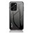 Silicone Frame Mirror Rainbow Gradient Case Cover LS1 for Huawei Honor 80 SE 5G Dark Gray