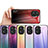 Silicone Frame Mirror Rainbow Gradient Case Cover LS1 for Huawei Honor X40i 5G