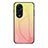 Silicone Frame Mirror Rainbow Gradient Case Cover LS1 for Huawei Honor X5 Plus Yellow