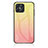 Silicone Frame Mirror Rainbow Gradient Case Cover LS1 for Huawei Honor X8 4G Yellow