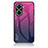 Silicone Frame Mirror Rainbow Gradient Case Cover LS1 for Huawei Nova 10 SE Hot Pink