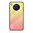 Silicone Frame Mirror Rainbow Gradient Case Cover LS1 for Huawei Nova 8i Yellow