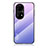 Silicone Frame Mirror Rainbow Gradient Case Cover LS1 for Huawei P50 Clove Purple