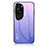 Silicone Frame Mirror Rainbow Gradient Case Cover LS1 for Huawei P60 Art Clove Purple