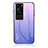 Silicone Frame Mirror Rainbow Gradient Case Cover LS1 for Huawei P60 Clove Purple