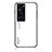 Silicone Frame Mirror Rainbow Gradient Case Cover LS1 for Huawei P60 Pro White