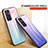 Silicone Frame Mirror Rainbow Gradient Case Cover LS1 for OnePlus 9RT 5G