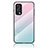 Silicone Frame Mirror Rainbow Gradient Case Cover LS1 for OnePlus Nord 2 5G Cyan