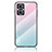 Silicone Frame Mirror Rainbow Gradient Case Cover LS1 for OnePlus Nord N20 5G Cyan