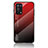 Silicone Frame Mirror Rainbow Gradient Case Cover LS1 for OnePlus Nord N200 5G Red