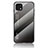 Silicone Frame Mirror Rainbow Gradient Case Cover LS1 for Oppo A16e Dark Gray