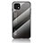 Silicone Frame Mirror Rainbow Gradient Case Cover LS1 for Oppo A16K Dark Gray