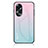 Silicone Frame Mirror Rainbow Gradient Case Cover LS1 for Oppo A18