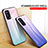 Silicone Frame Mirror Rainbow Gradient Case Cover LS1 for Oppo A54 5G