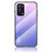 Silicone Frame Mirror Rainbow Gradient Case Cover LS1 for Oppo A54 5G Clove Purple