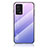 Silicone Frame Mirror Rainbow Gradient Case Cover LS1 for Oppo A55 4G Clove Purple
